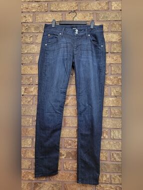 Hudson Jeans Collin Flap Skinny Jeans Dark Indigo Size 30 Like New Denim Stretch